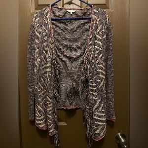 Lucky Brand Cardigan With Fringe Detail